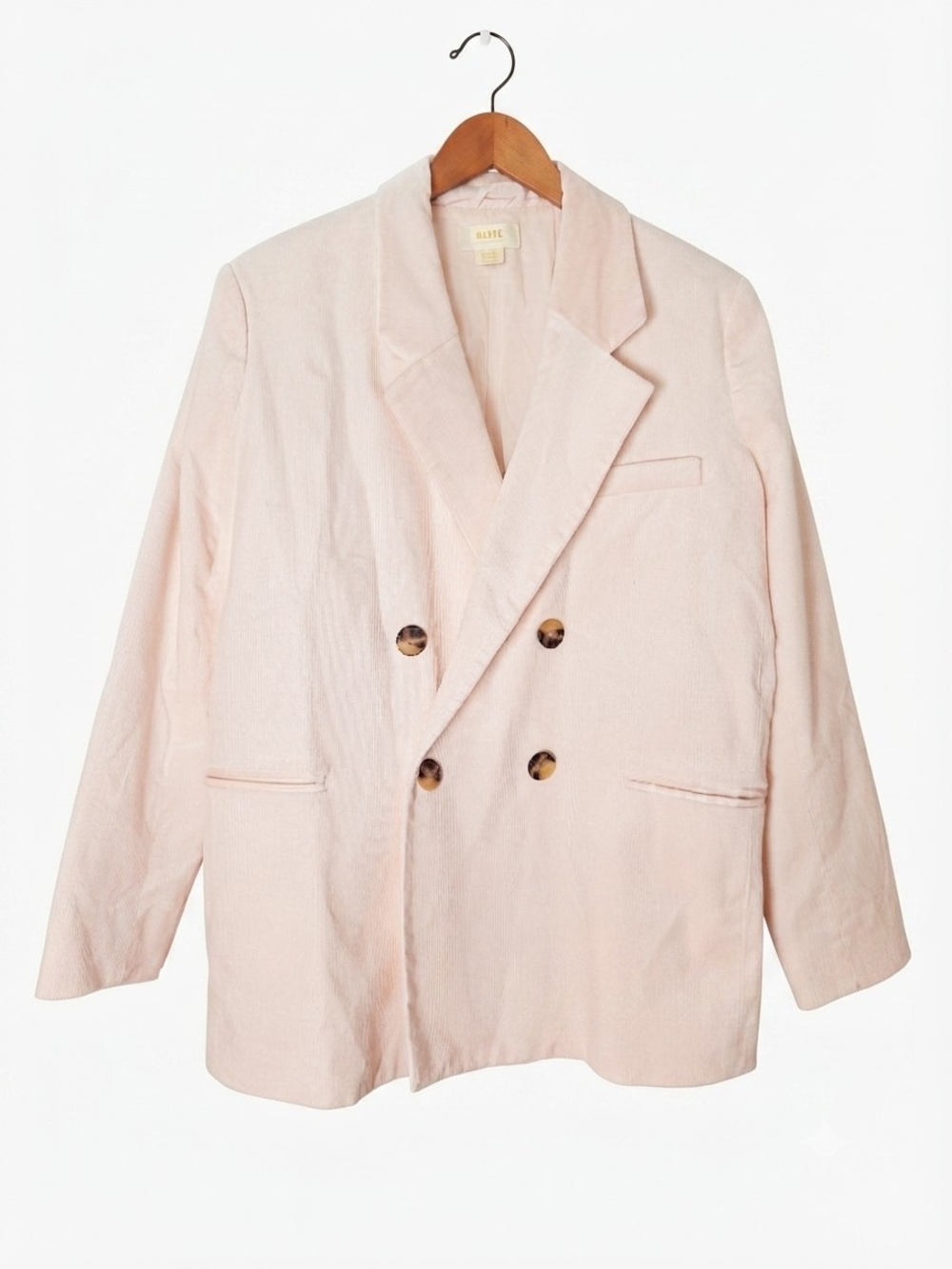 Anthropologie Maeve Ivory Double-Breasted Blazer Size 8P